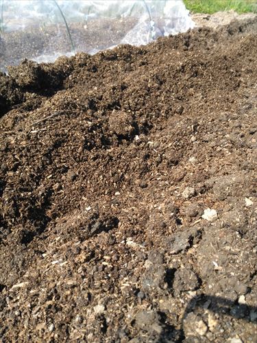 土作りその１ 粘土質の固い土には苦土石灰ではなくてカキ殻石灰で ずくトラ ずくを出してトライする どんどんチャレンジ ずくトラ ずくを出してトライする どんどんチャレンジ